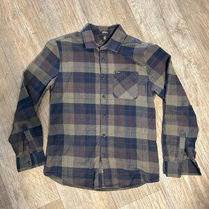 Volcom Men's Medium Flannel Shirt Button Up